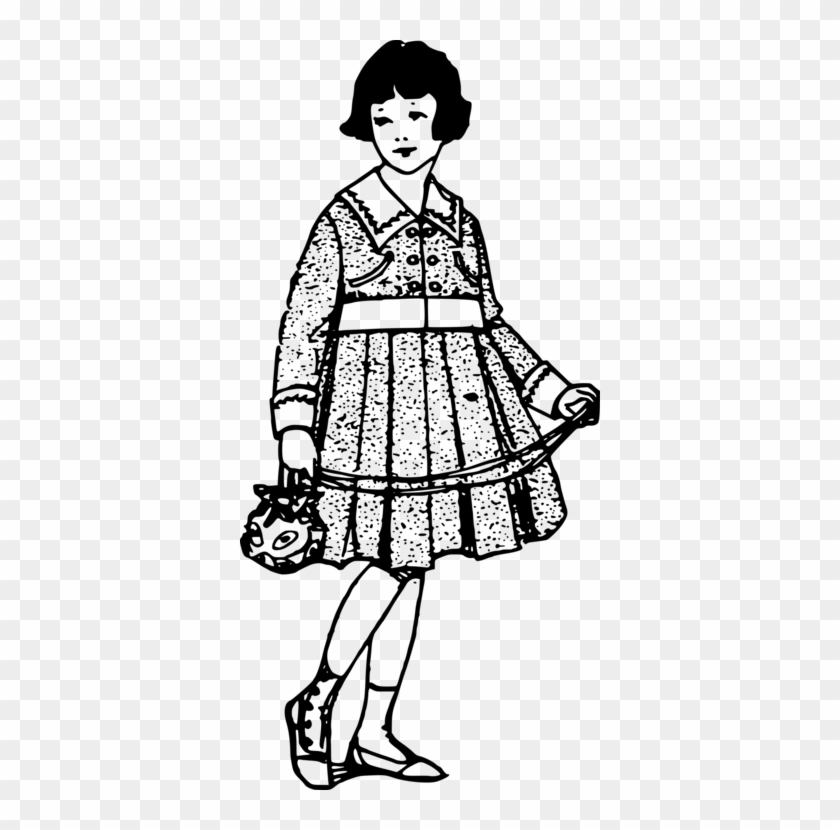 Woman Dress Clothes Clothing Costume - Girl Dress Clipart #1429208