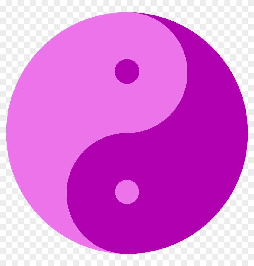 Yin And Yang Magenta Violet Purple Computer Icons - Yin Yang Magenta #1429229