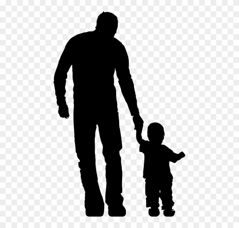 Family Clipart Freeuse - Dad And Son Silhouette #1429243