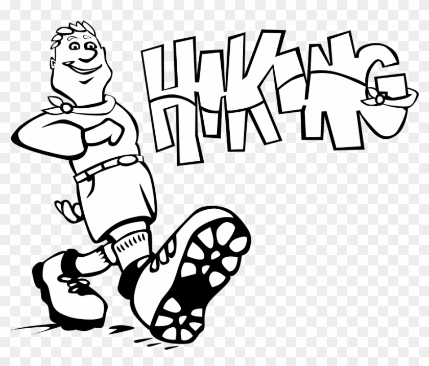 Hiking Clipart Family Hike - Hiking Clipart Black And White #1429250