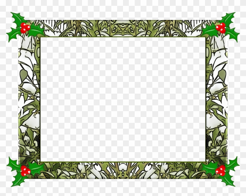 Christmas Frame Christmas Holly - Transparent Png Christmas Photo Frame #1429393