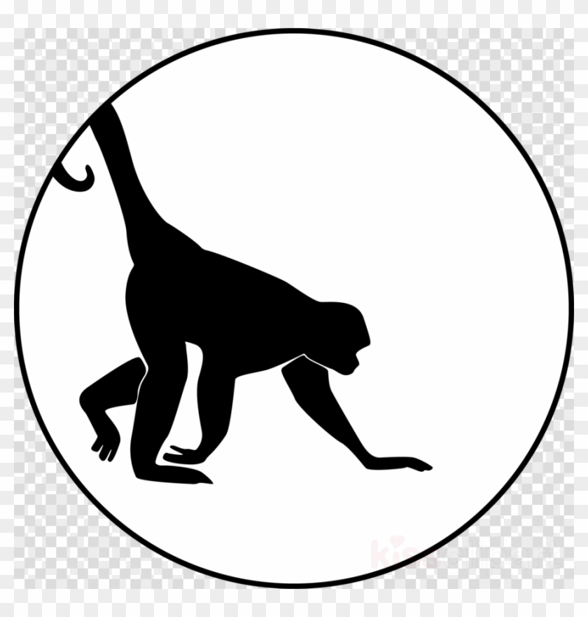 Spider Monkey Silhouette Clipart Cat Clip Art - Indonesia University Of Education #1429422
