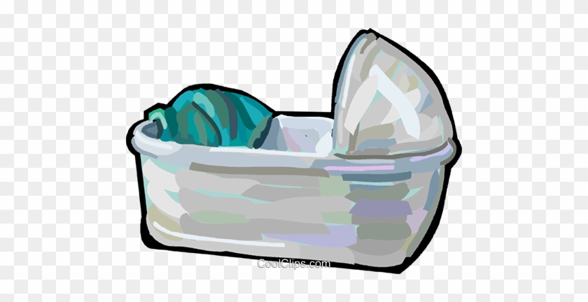 Baby Crib Royalty Free Vector Clip Art Illustration - Infant Bed #1429528