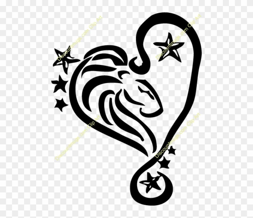 Leo Tattoo Designs Clipart Leo Tattoo Zodiac - Heart Of A Lion Symbol #1429579