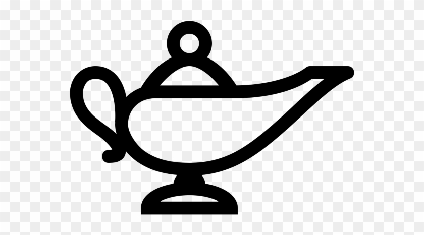 Genie Lamp Clipart Florence Nightingale - Free Black And White Magic Lamp #1429588