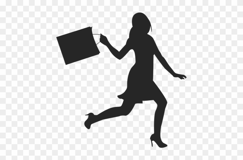 Clip Art Royalty Free Download Great Woman Walking - Woman Shopping Bag Silhouette #1429617