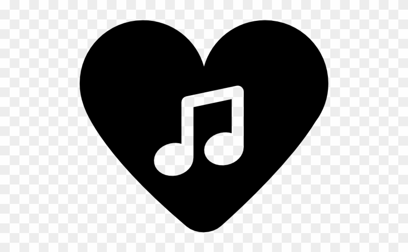 Heart Music Note Png - Music Note Button Transparent Heart #1429636