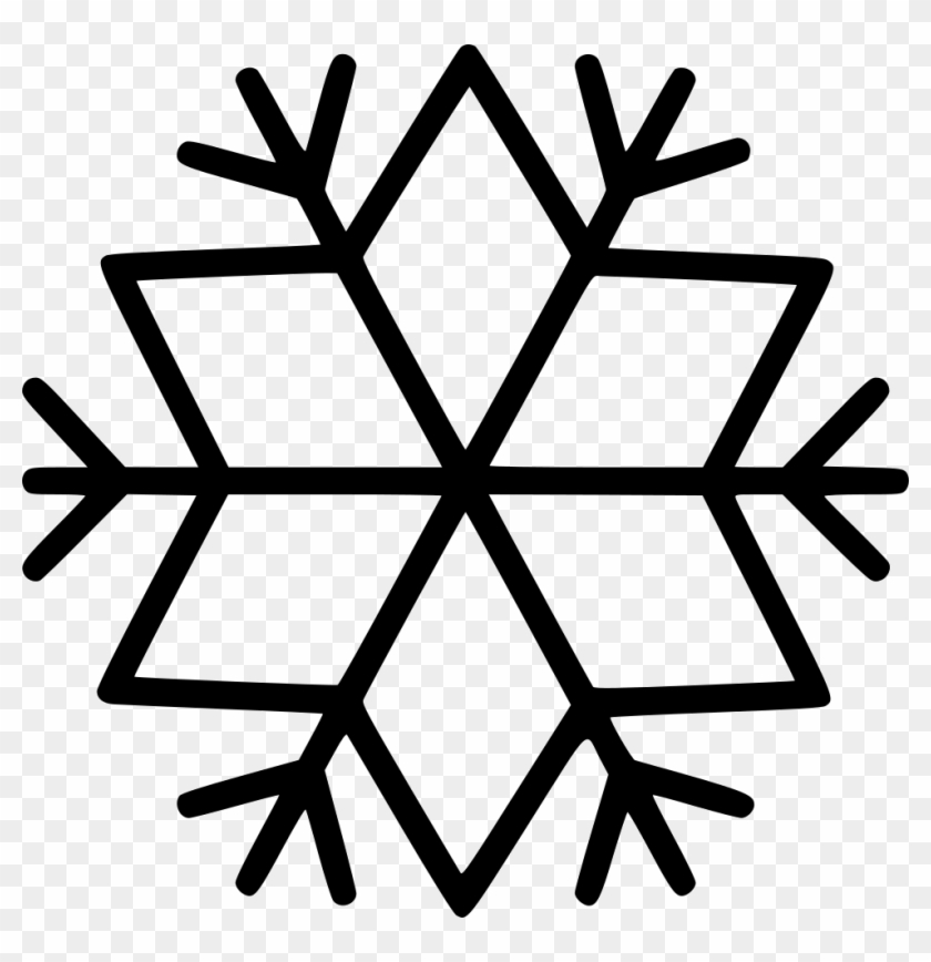 Snow Snowfall Snow Rain Comments - Simple Outline Snowflake Vector #1429828