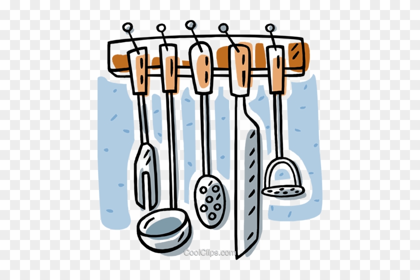 Kitchen Tools Royalty Free Vector Clip Art Illustration - Cooking Tools Clipart #1429880