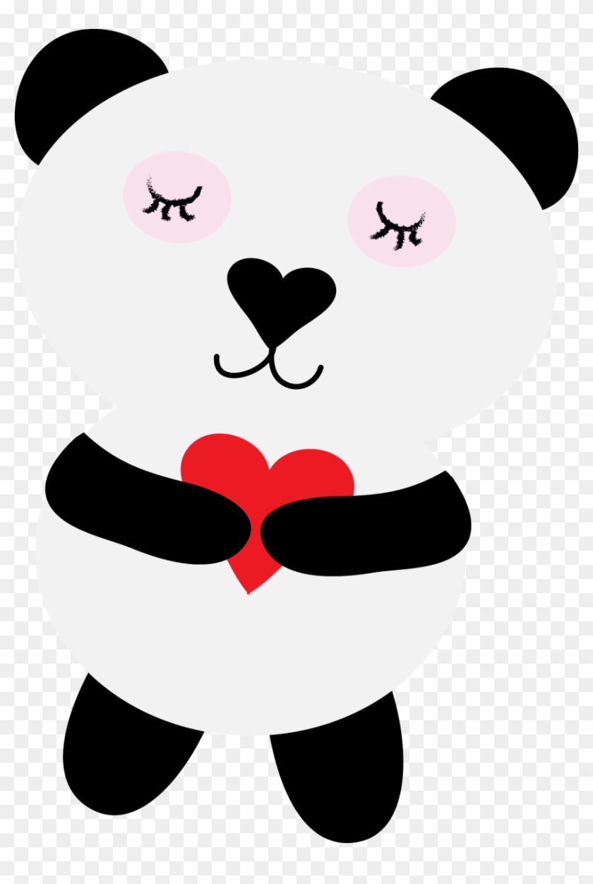 Free Panda Bear Clip Art From Ruby Slippers Designs - Valentines Day Panda Clipart #1429965