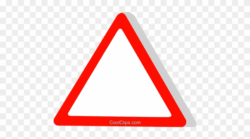 Eu Traffic Sign, Yield Royalty Free Vector Clip Art - Triangular Road Sign Meaning #1430162