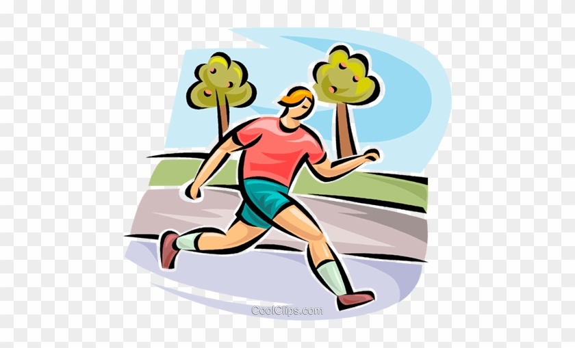 Man Jogging Royalty Free Vector Clip Art Illustration - Man Jogging Royalty Free Vector Clip Art Illustration #1430215