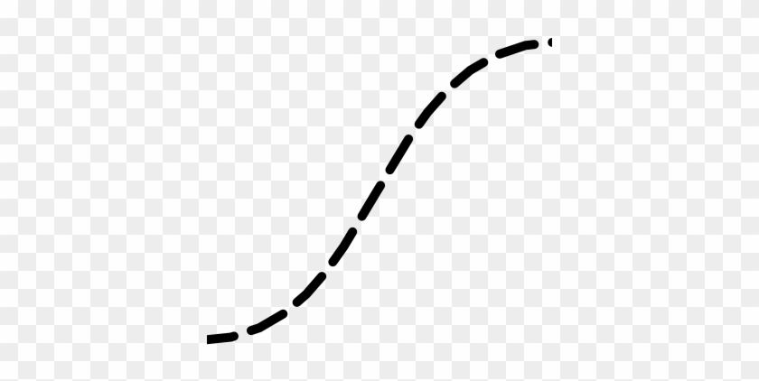 Dot Line Png - Curved Dotted Line Png #1430444