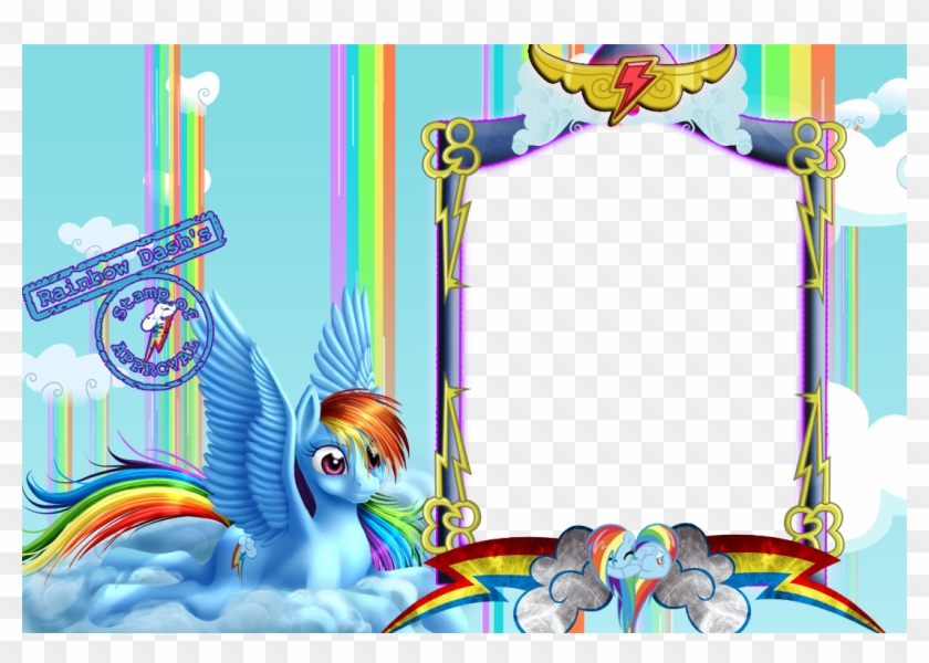 October Clipart Frame - Rainbow Dash Photo Frames #1430452