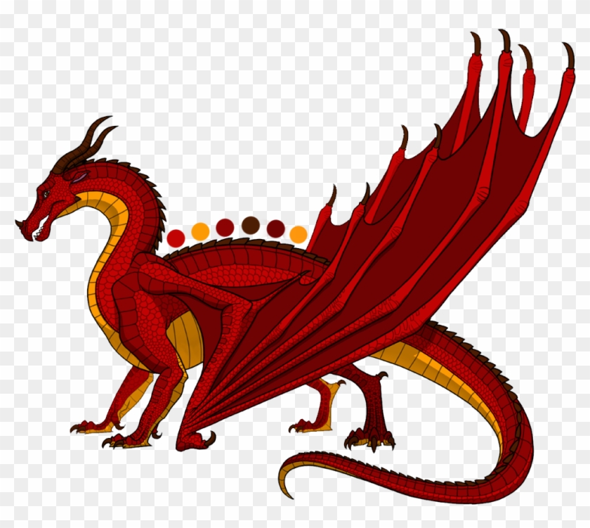 Flame Is A Male Skywing With Ruby-red Scales, Red Wings, - Wings Of Fire Peril's Brother #1430620