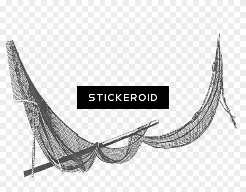 Fishing Net Clipart - Black And White Fishing Net Clipart Png #1430898