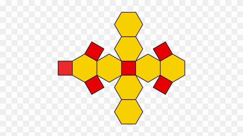 Polyhedron Truncated 8 Net - Polyhedron Net #1430899