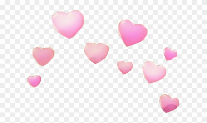 Hearts Snapchatfilter Pink Love - Heart Crown Snapchat Png #1431008