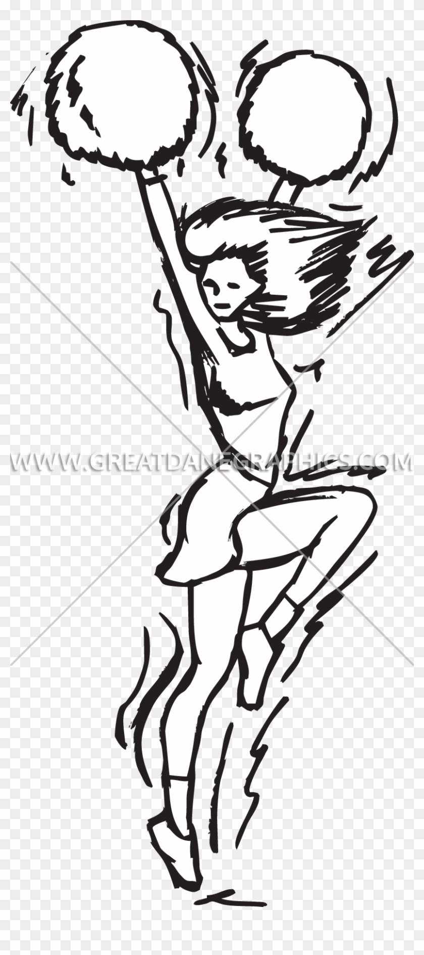 Picture Freeuse Library Cheerleaders Drawing Sketch - Sketch #1431026