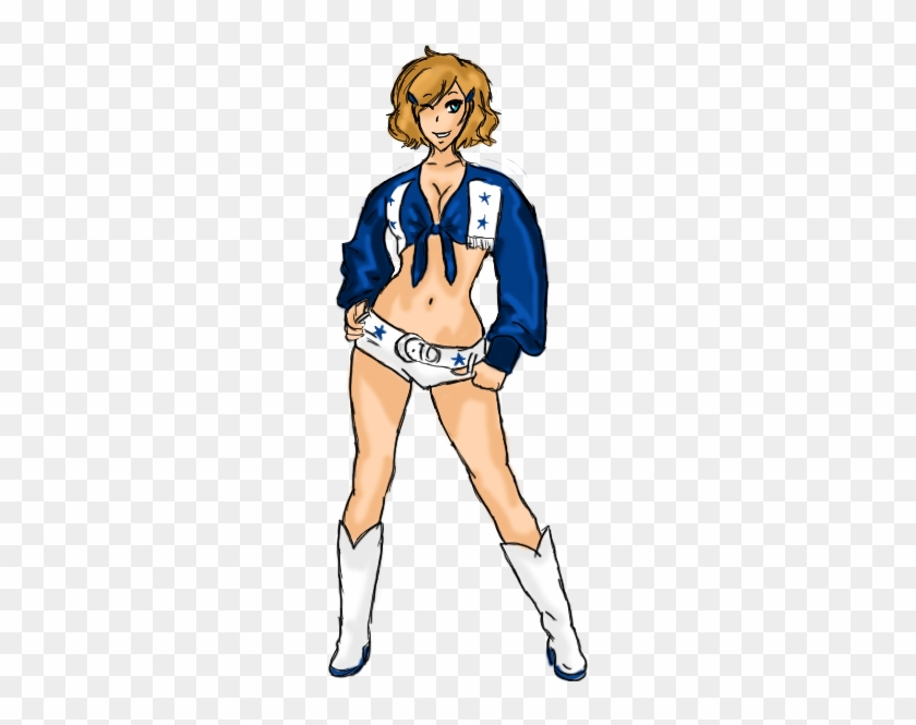 Svg Freeuse Library Cheerleaders Drawing Anime Girl - Dallas Cowboys Cheerleaders Drawings #1431034