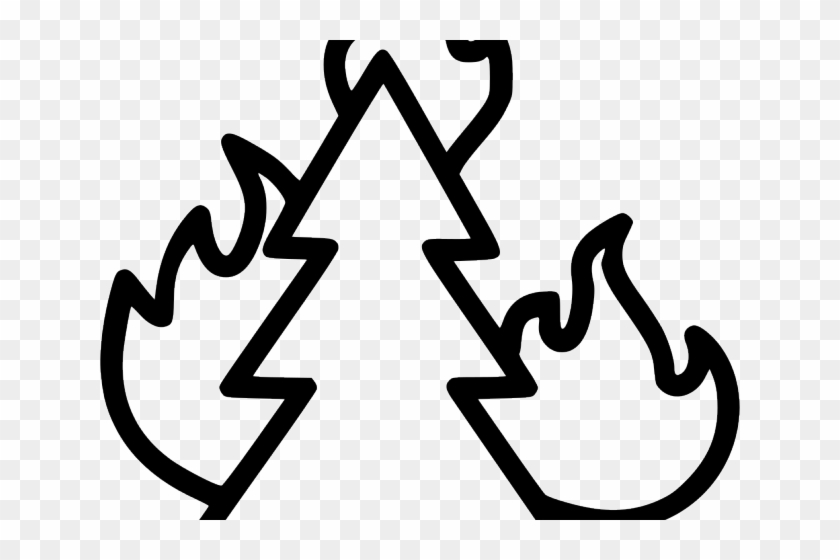 Bonfire Clipart Combustion - Drawing Of A Wildfire #1431211