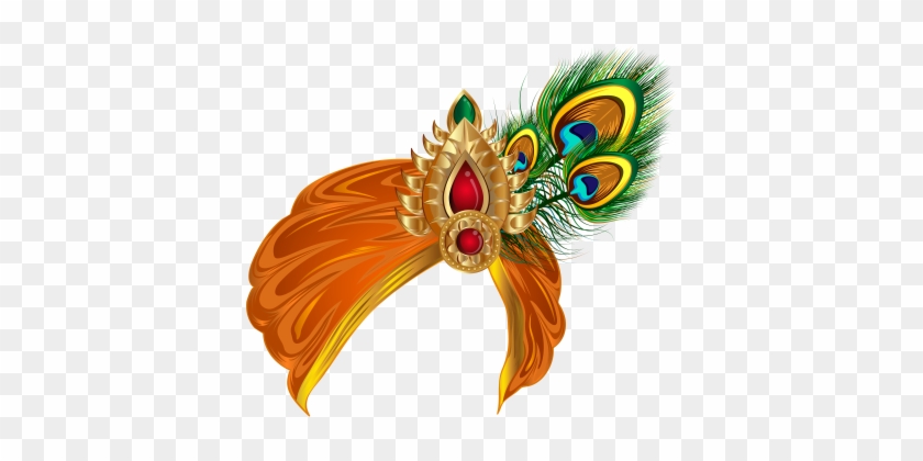 India Bling Turban Free Png Clip Art Image - Krishna Pagdi Png #1431335