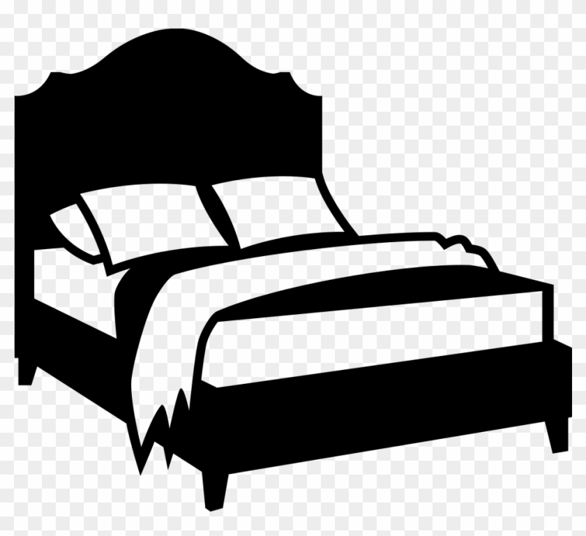 Clipart Bed Black And White - Bed Emoji Black And White #1431446