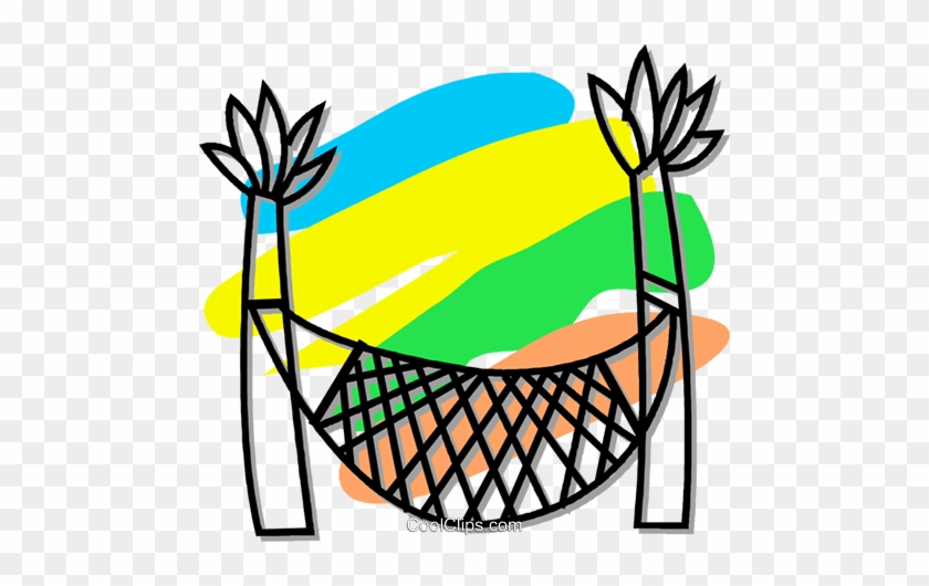 Hammock Royalty Free Vector Clip Art Illustration - Hammock Royalty Free Vector Clip Art Illustration #1431577