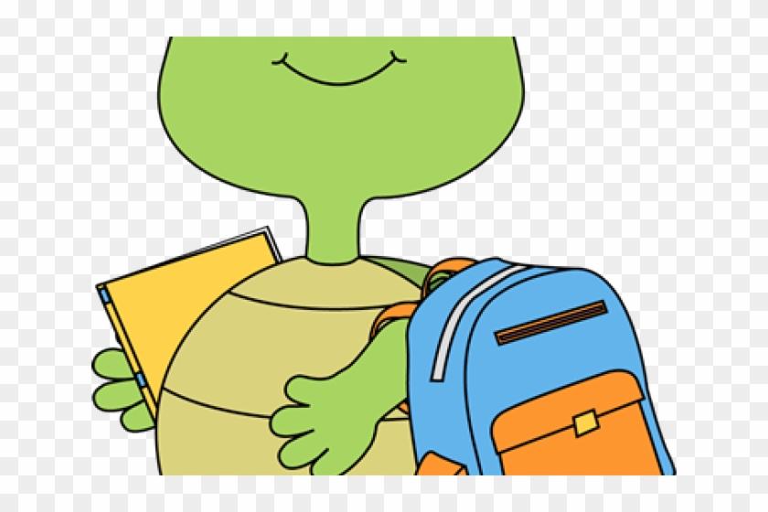 Go To School Clipart - Turtle Going To School #1431578