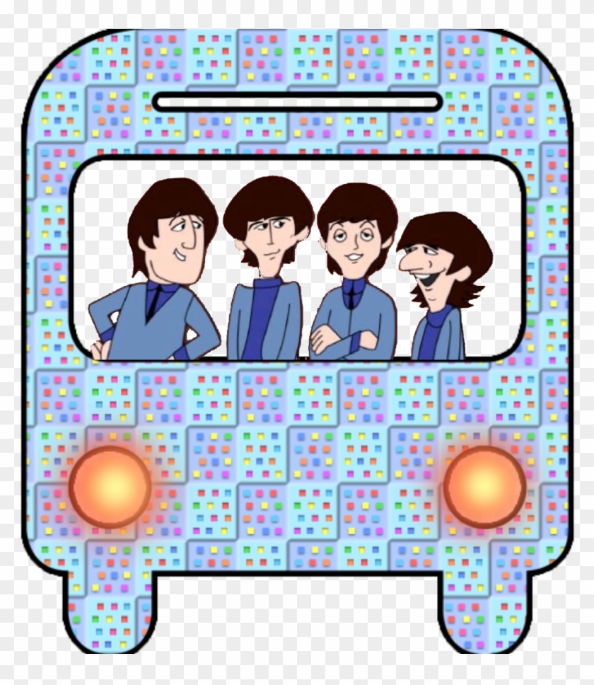 Freetoedit Beatles Cartoon Bus Transportation Bluebus - Bus #1431900