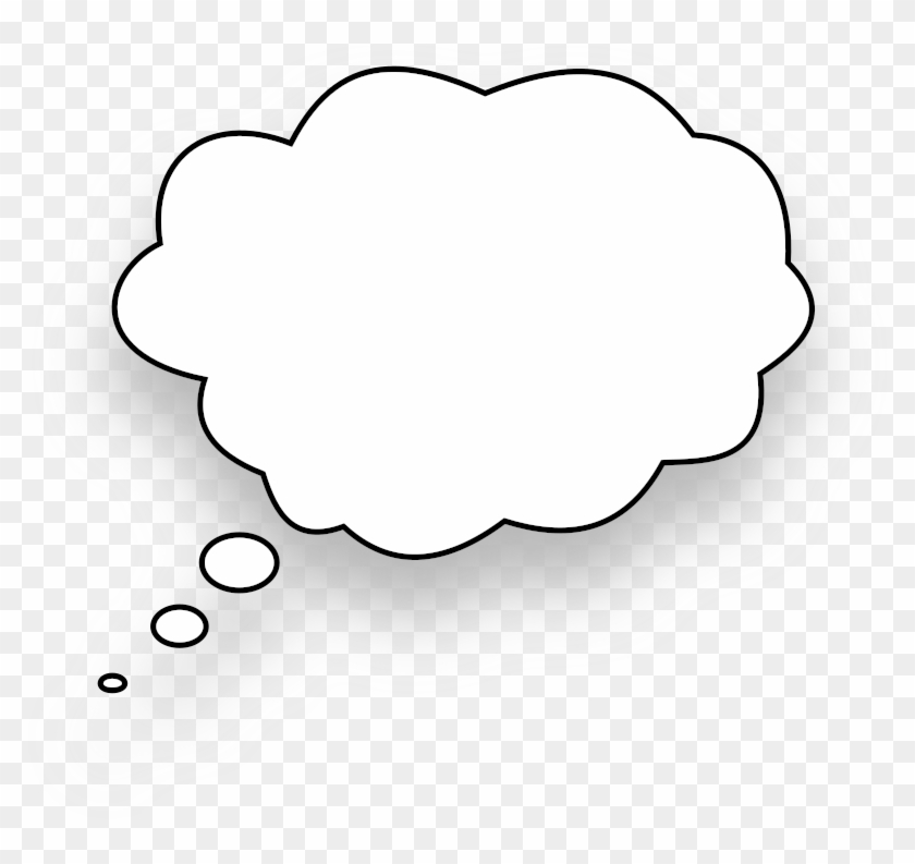 Download Thought Bubble Clip Art Clipart Speech Balloon - Thought Bubble Black Background #1431920