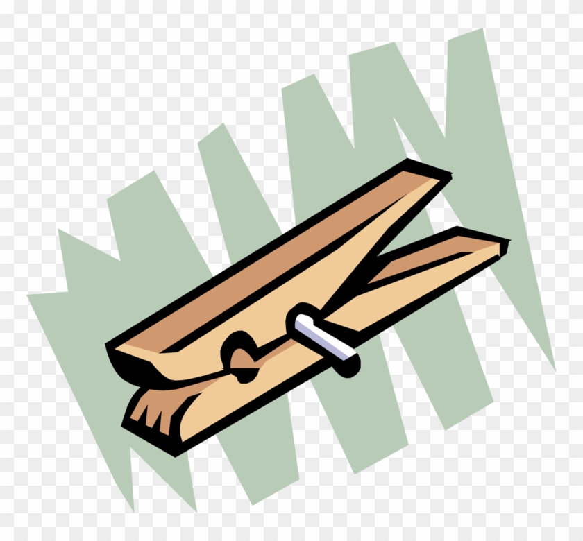 Or Clothes Peg Vector Image Illustration Of - Clothes Pin Clipart #1431930