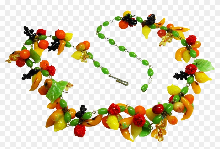 Necklace Clipart Glass Bead - Murano Glass Fruit Necklace #1432173