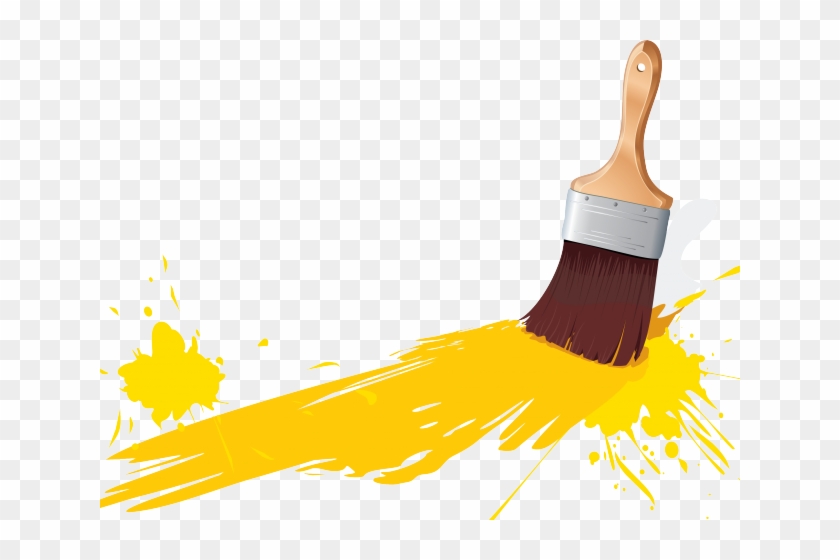 Paint Brush Clipart Realistic Paint - Paint Brush Clipart Png #1432289