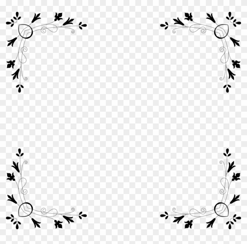 Video Black And White Visual Arts Map Floral Design - Cyber Border #1432413