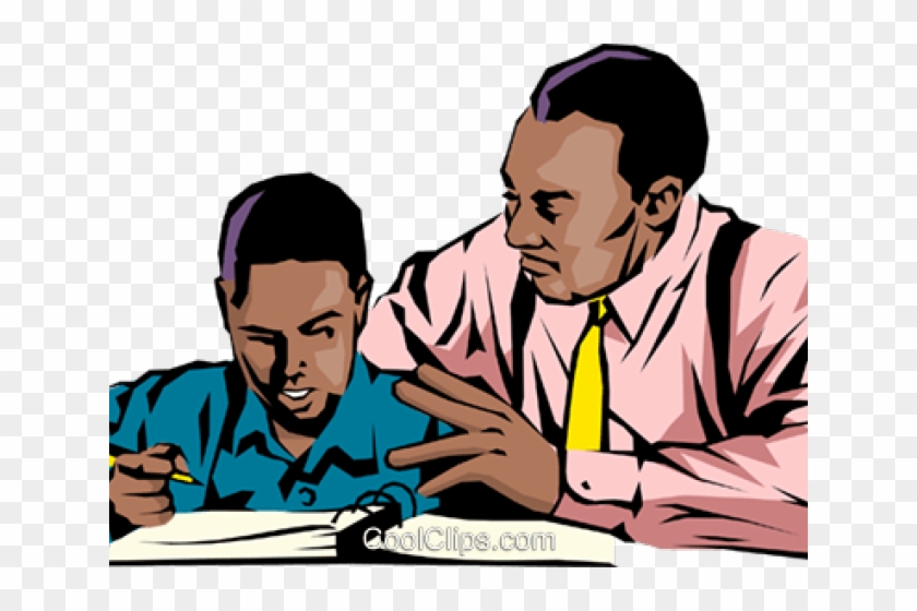 Teacher Helping Student Clipart #1432600