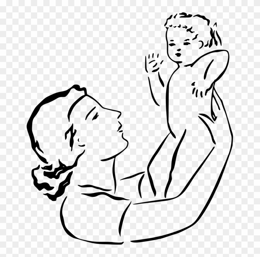 Mother Infant Child Download Line Art - Make A Poster On Mothers Day #1432674