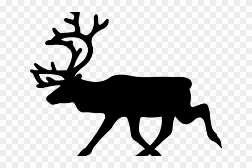 Elk Clipart Wildlife - Reindeer Silhouette #1432809