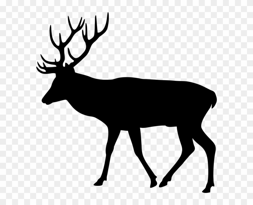 Elk Silhouette Clipart Elk Moose Deer - Silhouette Elk Eating #1432884