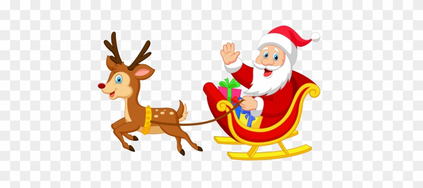 Santa Shop - Rudolph And Santa Sleigh #1432935