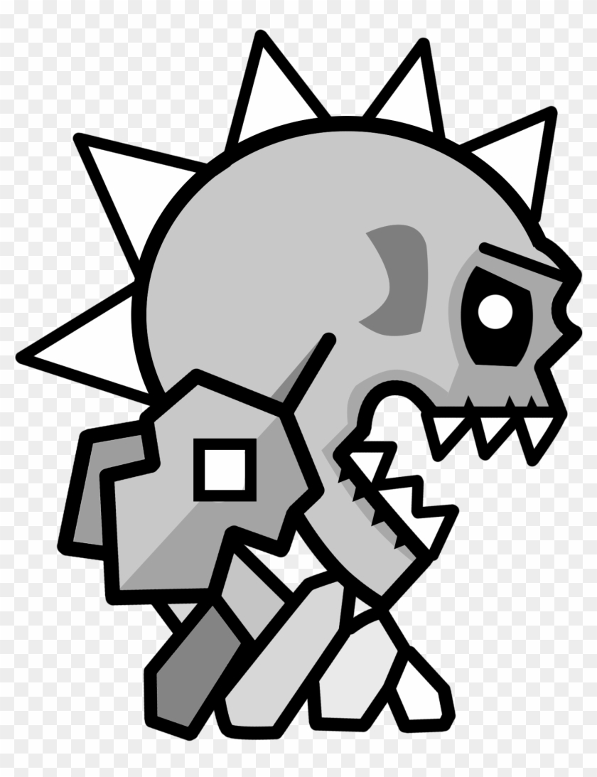 Gear Clipart Geometry Dash - Geometry Dash Skull Robot #1432996