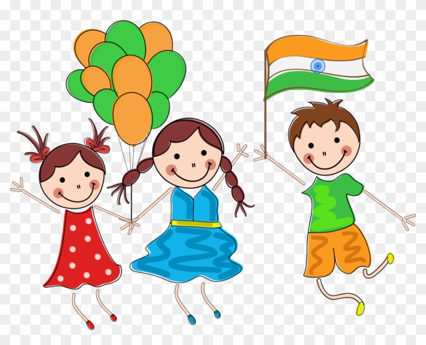 Indian Independence Child Vector - Independence Day India Balloons #1433054