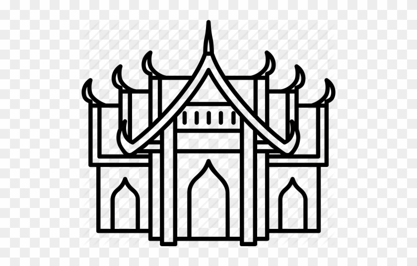 Free Download Thai Temple Black And White Clipart Buddhist - Temple In Thailand Clipart #1433401