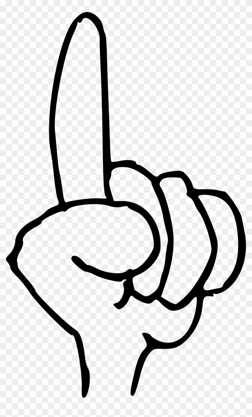 Library Big Image Png - Graphic Black And White Hand Pointing #1433412