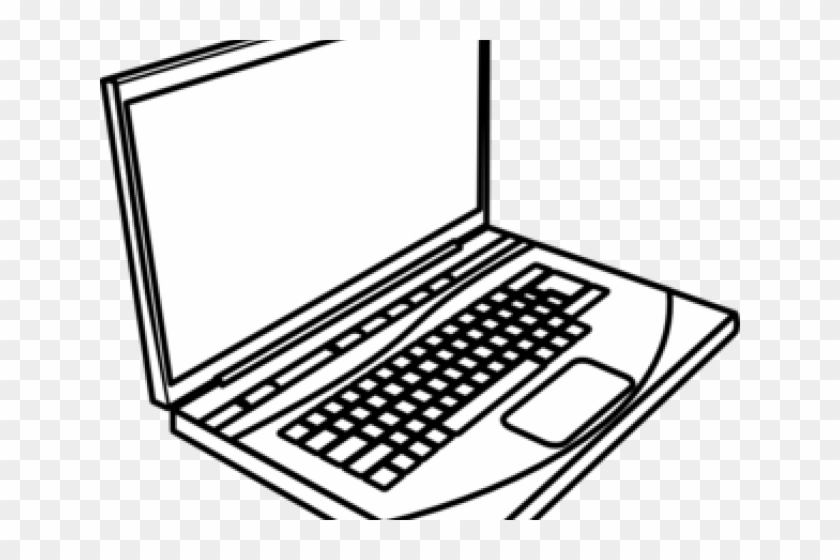 Laptop Clipart - Laptop In Black And White #1433450