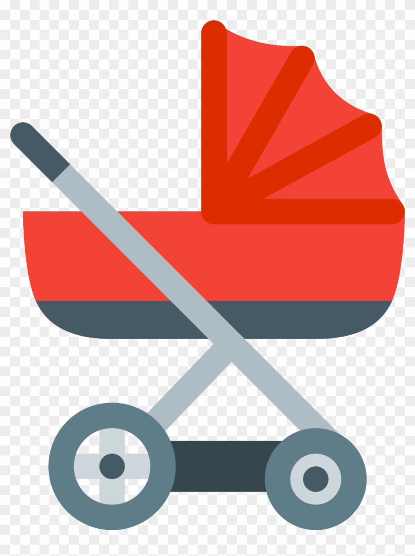 Infant Pregnancy Child Transport Health - Stroller Icon Red #1433477
