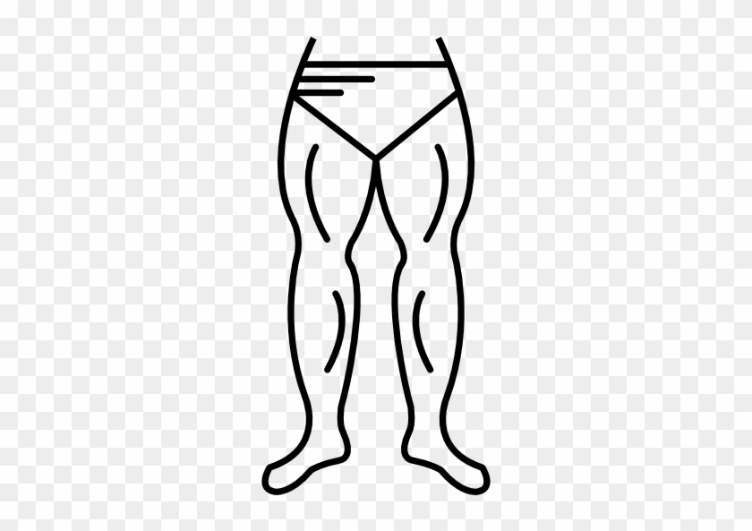 Graphic Library Leg Outline Muscular Male Gymnast People - Legs Icon Png #1433495