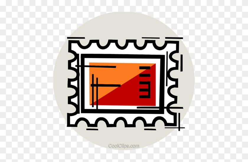 Postage Stamps Royalty Free Vector Clip Art Illustration - Simple Gear Mechanism #1433536