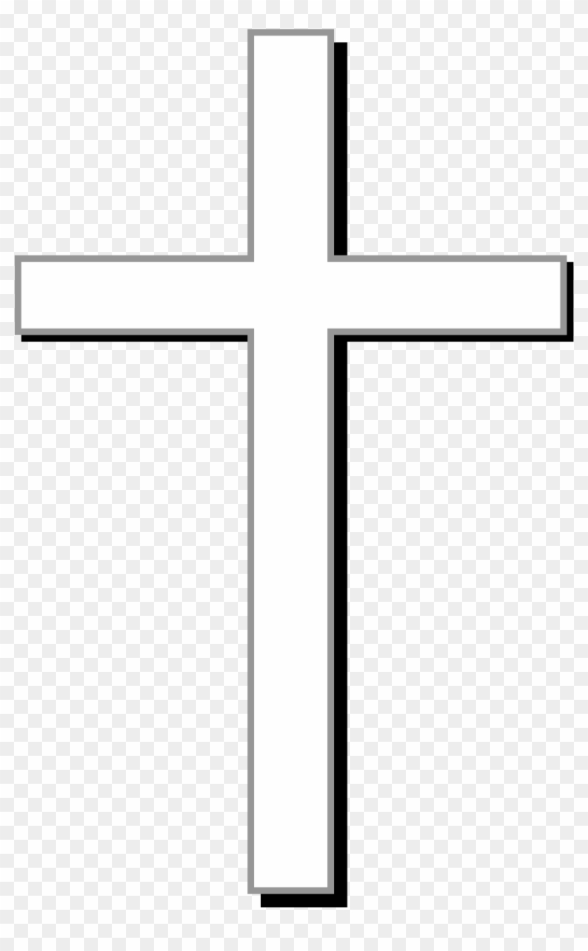 File - Cross1 - Svg - Wikimedia Commons Clip Art Freeuse - Cross Outline With Shadow #1433609
