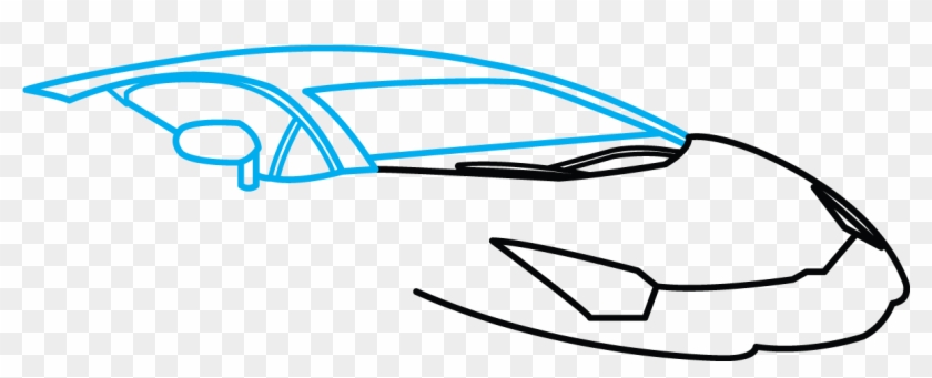 Car Outline Modified Clip Art Free Vector In Open Office - Cartoon Easy To Draw Lamborghini #1433668